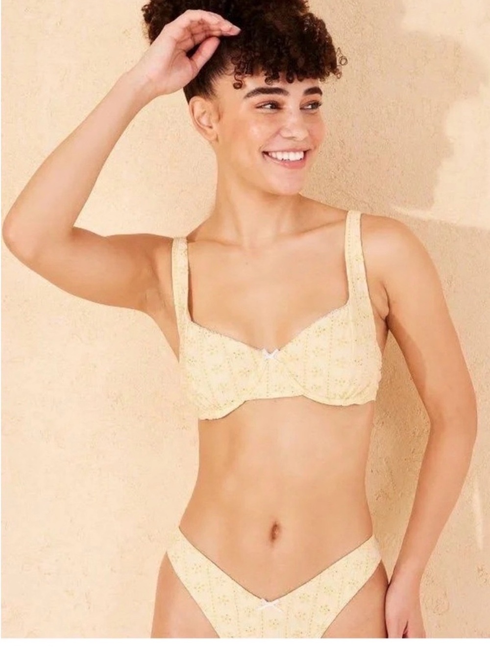 Wild fable butter yellow eyelet bikini